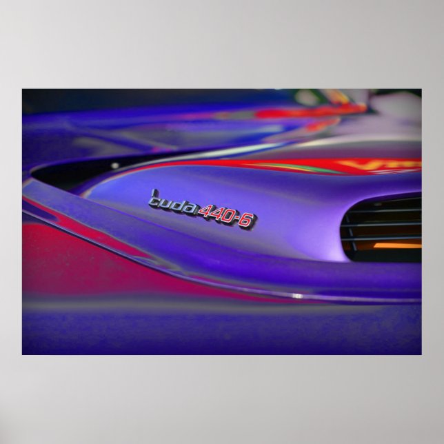 Pôster 1971 Plymouth "Cuda 440-6 (Frente)