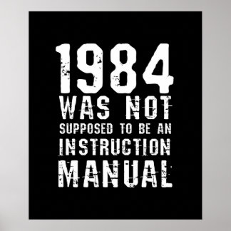 Poster 1984 Não Deveria Ser Um Manual De Instrução