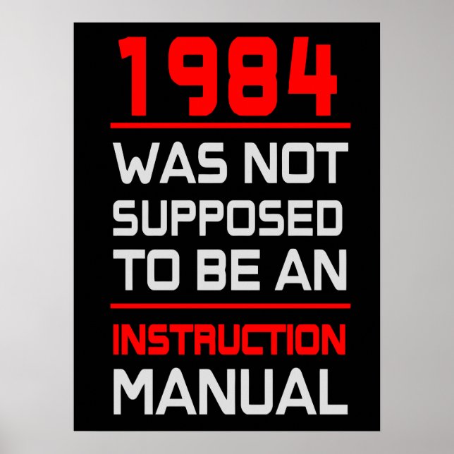 Poster 1984 não deveria ser um manual de instruções (Frente)
