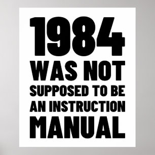 Poster 1984 não deveria ser um manual de instruções