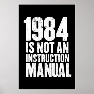 Pôster 1984 não são um manual da instrução