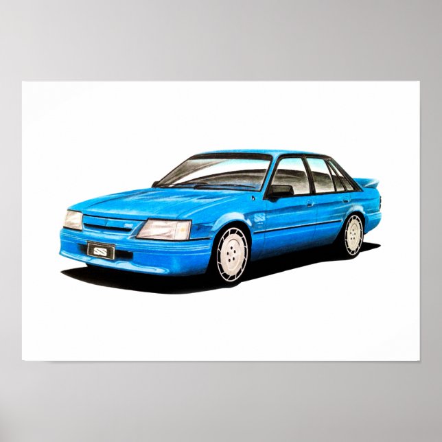 Poster 1984 VK Holden Commodore SS por CarsinArt (Frente)