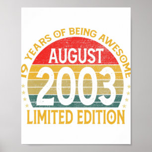 Poster 19 anos é incrível desde agosto de 2003 19º aniver