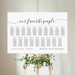 Poster 19 Elegante de Mesa Nosso Gráfico de Assentos de P
