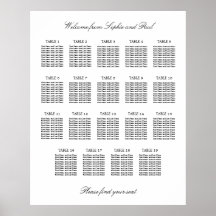19 Mesa Gráfico de Assentos Minimalista Elegante