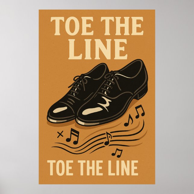 Poster 19, Toe the Line, Vintage (Frente)