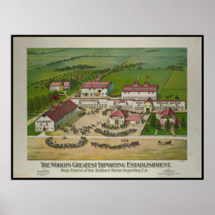 Poster 19th Century Holbert Horse Importing Co Greeley IA