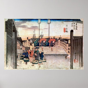 Pôster 1. 日本橋, 広重 Nihonbashi, Hiroshige, Ukiyo-