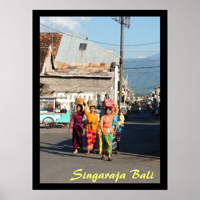 Poster 1 (24" x 18") Singaraja Bali Indonésia (Frente)