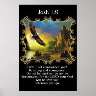 Pôster 1:9 de Josh com Eagle que voa sobre a paisagem