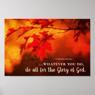 Poster 1 Corinthians 10:31 Faça tudo pela glória de Deu