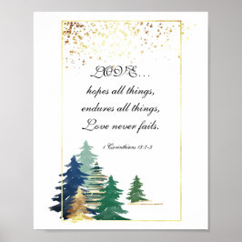 Poster 1 Corinthians 13:7-8 AMOR... espera que tudo seja