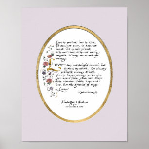 Pôster 1 Corinthians 13, escritura do cristão do capítu