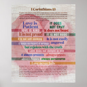 Poster 1 Corinthians 13 - Love