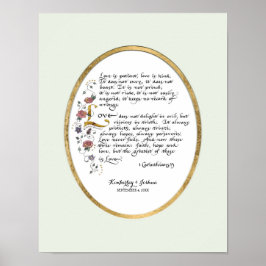 Pôster 1 Corinthians 13, Love Chapter Christian Scripture