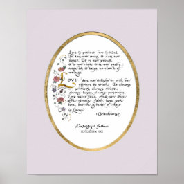 Pôster 1 Corinthians 13, Love Chapter Christian Scripture