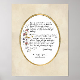 Poster 1 Corinthians 13, Love Chapter Christian Scripture