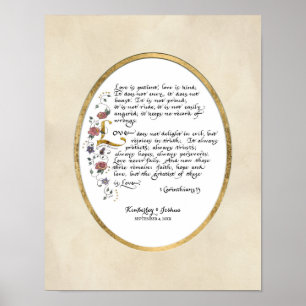 Poster 1 Corinthians 13, Love Chapter Christian Scripture