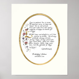 Pôster 1 Corinthians 13, Love Chapter Christian Scripture
