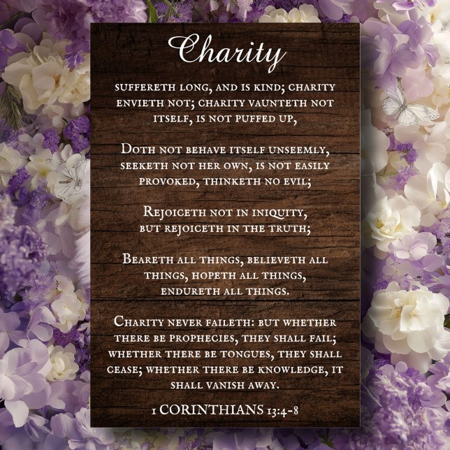 Poster 1 Corinthians 13 Rei James Escritura Cristã (Criador carregado)