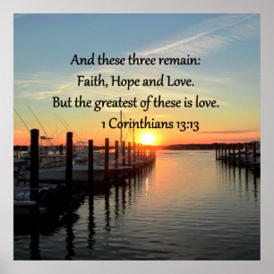 PÔSTER 1 CORINTHIANS 13 SUNSET DESIGN