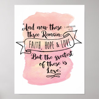 Poster 1 Corintianos 13:13 - 10 x 14