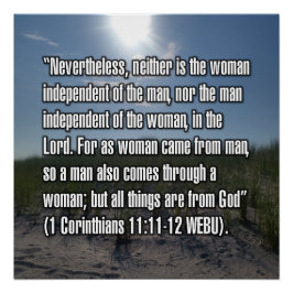 Pôster 1 Coríntios 11:11-12 WEBU