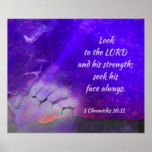 Poster 1 Crônicas 16:11 Olhe para o Senhor