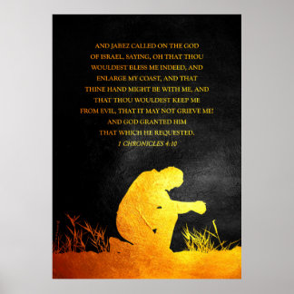 Poster 1 Crônicas 4:10 Bíblia Verso
