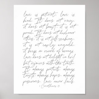 Poster 1 Escrito fino Corinthians 13