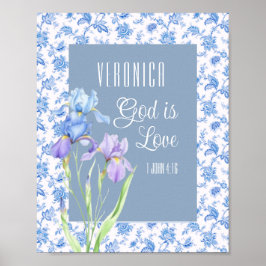 Poster 1 João 4:16 Deus é Amor – Cristão Personalizado