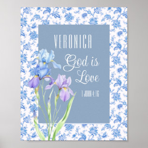 Poster 1 João 4:16 Deus é Amor – Cristão Personalizado