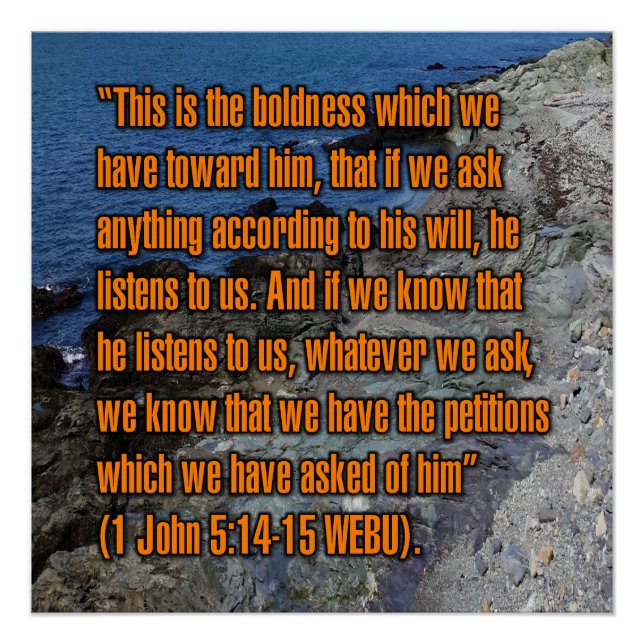 Pôster 1 João 5:14-15 WEBU (Frente)