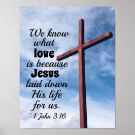 Poster 1 John 3:1 Jesus Christ laid down His life for us