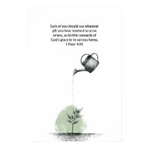 1 Pedro 4:10 Versículo Bíblico Arte de Parede Fé C