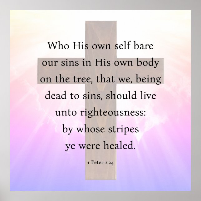 Poster 1 Peter 2:24 (Frente)