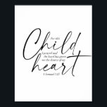 Poster 1 Samuel 1:27 Fontes duplas<br><div class="desc">Para esta Criança,  Rezei e o Senhor me deu os desejos do meu coração. -1 Samuel 1:27 Fontes duplas</div>