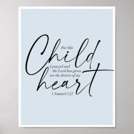 Poster 1 Samuel 1:27 Fontes duplas Fundo azul