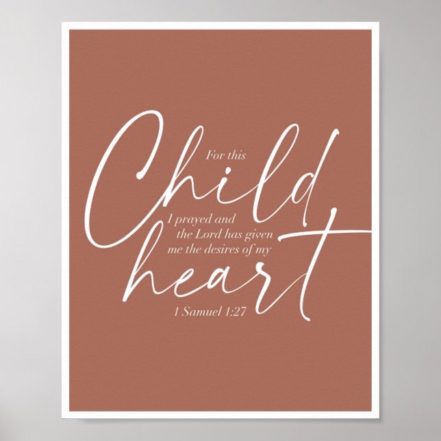 Poster 1 Samuel 1:27 Fundo de ferrugem de duas fontes (Frente)