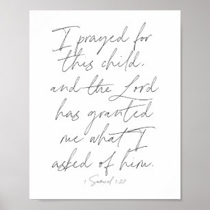 Poster 1 Samuel 1:27 Script