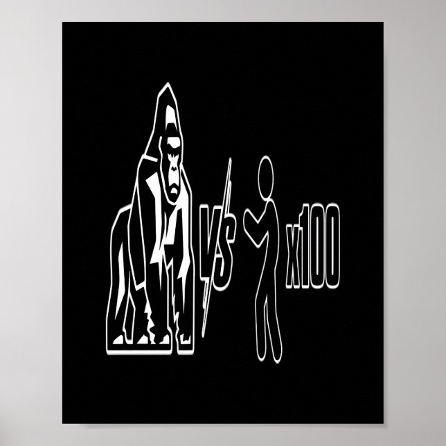 Poster 1 Silverback Gorilla vs 100 Humans_3 (Frente)