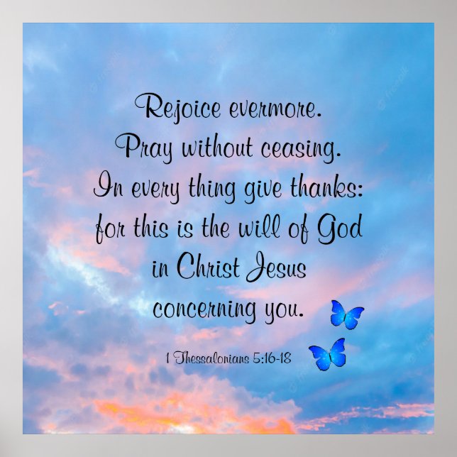 Poster 1 Thessalonians 5:16-18 (Frente)