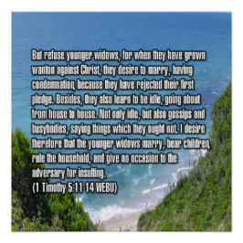 Pôster 1 Timóteo 5:11-14 WEBU