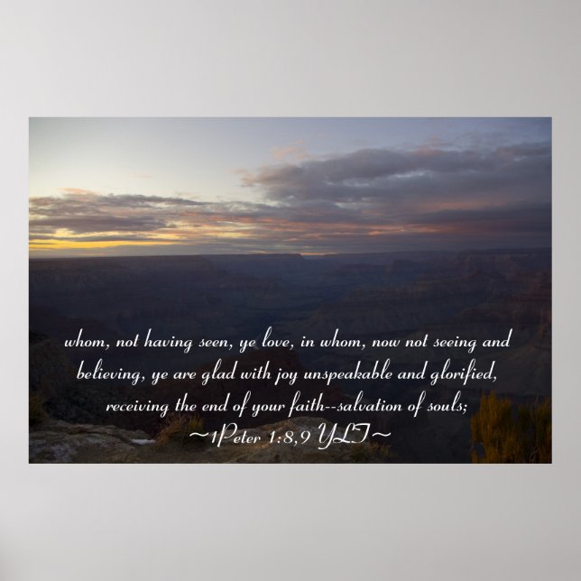 Poster 1Peter 1:8,9 (Frente)