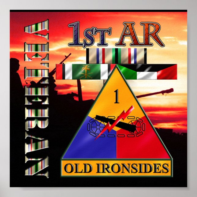 Pôster 1rua da Divisão Armada Tempestade no Deserto Veter (Frente)