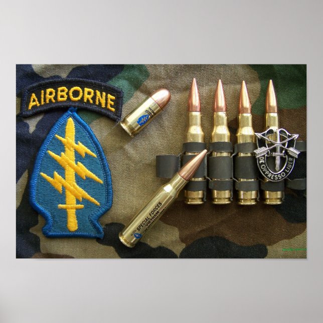 Pôster 1rua especial forças verdes berets iraq flash Impr (Frente)