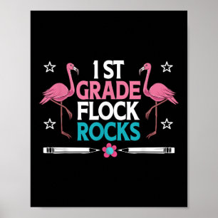 Poster 1rua Flock Rocks Flamingo Professora Criança