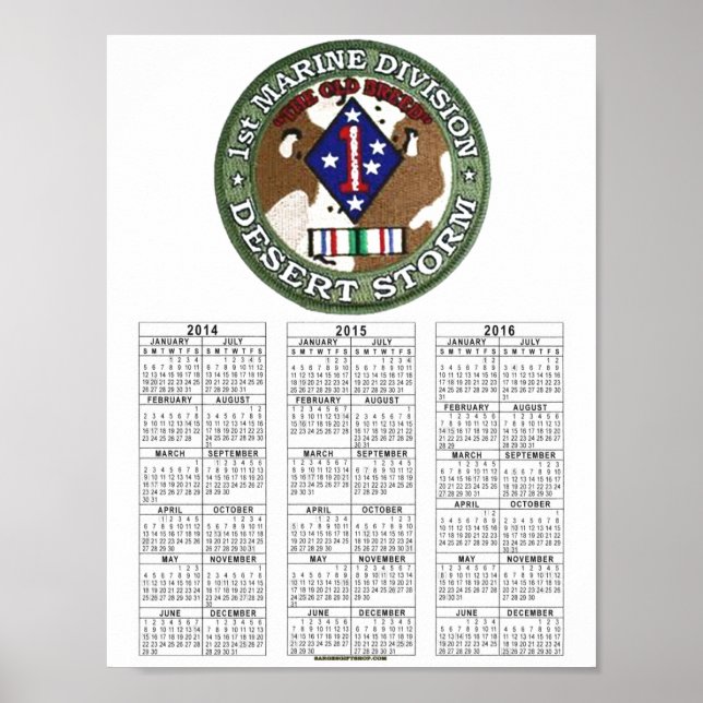 Pôster 1rua MARINE DIVISION DESERT STORM (Frente)