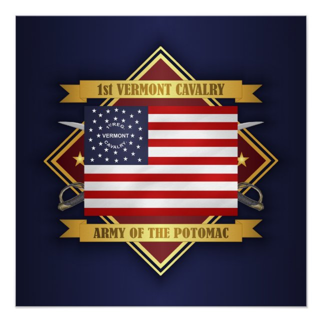 Pôster 1rua Vermont Cavalry (Frente)