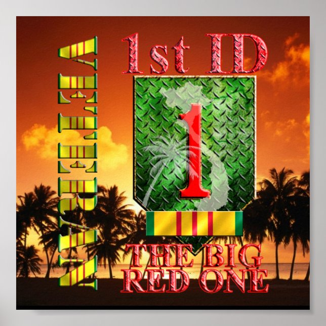 Pôster 1st Infantry Division Vietnam Veteran (Frente)